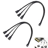 Set di 2 cavi da 27 cm: la confezione contiene 2 hub fan splitter 4 pin PC da 27 cm, pratici per ventilatori di alloggiamento, ventilati CPU o sistemi di raffreddamento liquido, riducendo l'ingombro dei cavi interni.