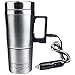 JNOI Coupe de chauffage en acier inoxydable, Portable Coffee Cafe Cuples Powered by Cigarette Briquet Chargeur Base pour le thé à l'eau Du lait de café, Tasse électrique de voyage Coupe de bouilloire