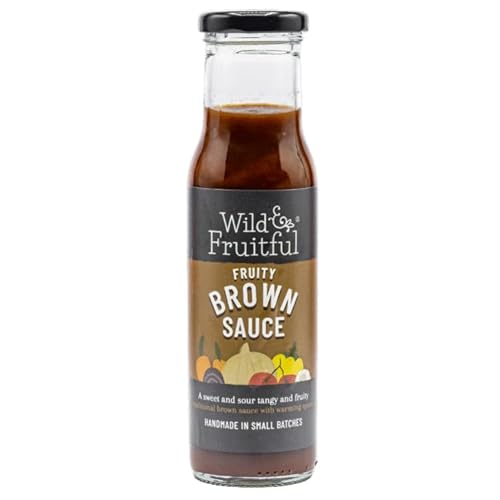 Wild & Fruitful FRUITY Brown Sauce (270g) - Sweet & Sour Tangy British Table Sauce | Perfect for English Breakfast & Hot Sandwiches