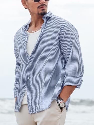 Image of Noble Monk Men's Full Sleeve Shirt | Casual Formal Button Down Top | Regular Fit Stylish Wear | Comfortable Everyday Apparel