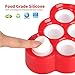 Reusable Mini Pop Molds,9 Miniature Popsicle Molds With Sticks and Drip-guards,Easy-Release and BPA-free Silicone,DIY Ice Cream Maker Kit and Candy Chocolate Mould for Kids,Family,Adults (Red)