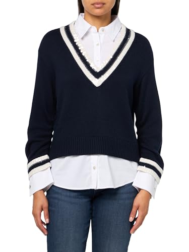 Cinq à Sept Women's Sequin Stripe Deep V Santina Top