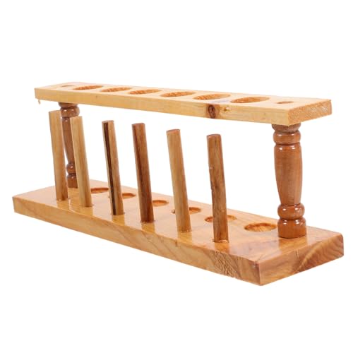 BUGUUYO 木製試験管立て 多機能ラボチューブホルダー 教育研究用 軽量コンパクトで持ち運び便利 実験効率向上の収納ラック