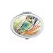 Peacock Girl Chinese Antique Illustrator Mirror Portable Fold Hand Makeup Double Side Glasses