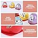 Amosfun 5Pcs Mini Daruma feng Shui Decor Japanese Daruma Ceramics Daruma Dolls Miniature for Home Table Desktop Car Interior Christmas New Year Decoration