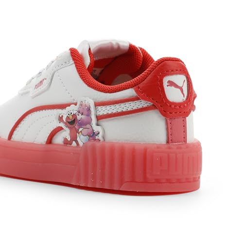 PUMA Unisex-Child Care Bears X Sesame Street Carina 3.0 Shoes, White-Active Red-Pure Pink AH25, 2.5, Little Kid - image 2