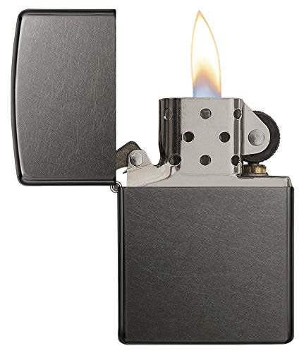 Image of Zippo Gray Dusk Windproof Pocket Lighter, Without Fuel and Gas