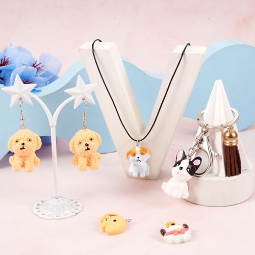 Breloques chien opaque 3D Beadthoven en résine pour la création de bracelets