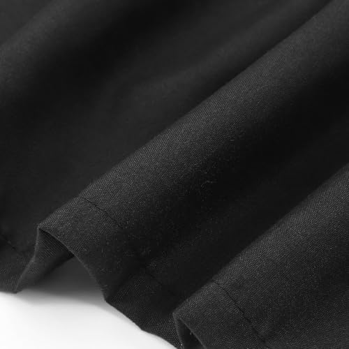 Falda de cama elástica negra de fácil instalación para ocultar el somier 7