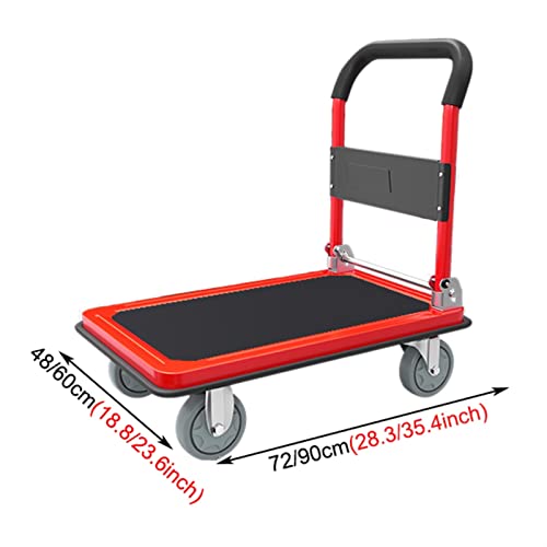 Carretilla plegable de plataforma resistente con ruedas miniatura 7