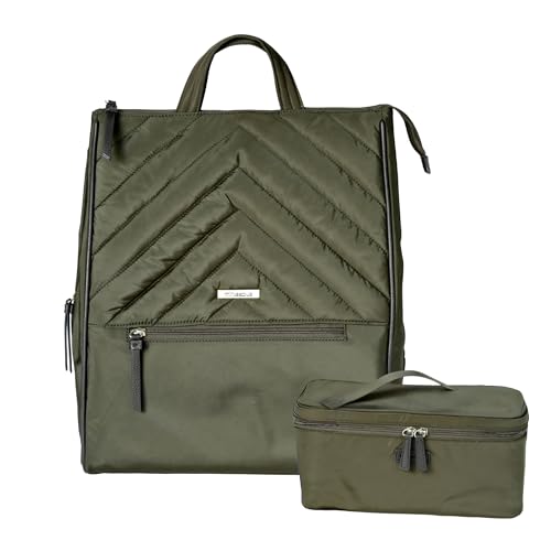 Amber 14.5" Laptop Backpack with Insulated Lunch Bag, Shoe Bag - Perfect for Work, Travel, Everyday Use (Army Green)2
