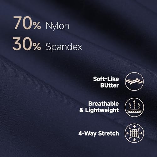 Y-Back Buttery Soft Sports Bra Tops Workout Athletic for Women Navy Blue — view 2
