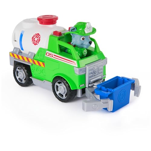 PAW Patrol Fire Rescue: Rocky Rescue Fire Tanker with Action Figure, Grab Claw and Toy Truck, Kids Toys for Boys & Girls Ages 3 and Up
