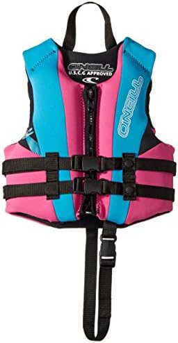 O'Neill Wetsuits Child Reactor USCG Life Vest, Pet/Turquoise/Black, 1SZ, 30-50 lbs