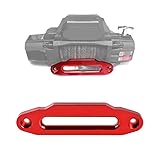 NAAMOTOMOX RED 10 inch High-Grade Aluminum 8000-15000 LBs Hawse Fairlead for Car SUV ATV UTV Pickup Truck Offroad Synthetic Winch Rope Cable Red