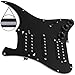 Yootones 3Ply HSH 11 Hole Loaded Prewired Pickguard w/Alnico 5 Humbucker (2) Single-Coil (1) Pickups Compatible with Strat Fender Squier Guitar (Black)