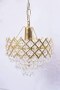 Mahganya Decoration New Fancy Modern Ceiling Lamp for Bedroom Lamp with All Fixtures and Fitting lamp(Corded Electric, Metal, Gold)