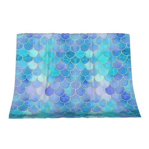 Couverture douce chaude légère voyage plaid écailles sirène