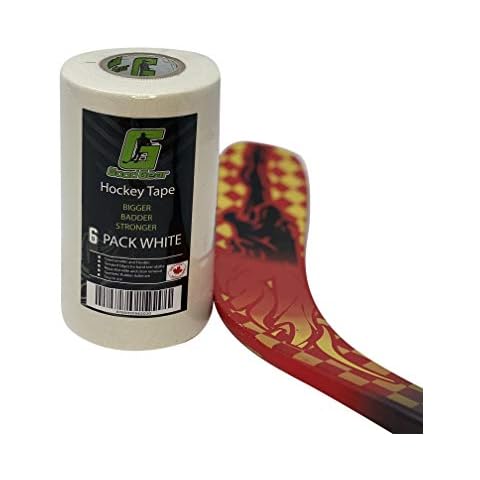 Good Gear Sports Tape Hockey Tape, 6 Rolls, 1 Inch Wide, 20 Yards Long (Cloth) (White) Cover