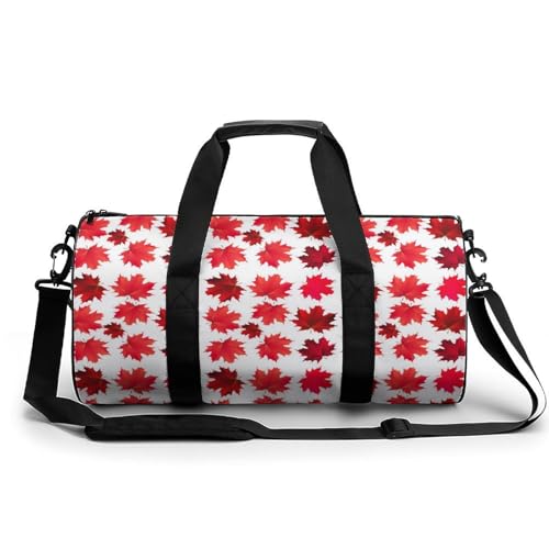 Duffel bag feuille d'érable rouge pour voyage et camping grand confort 45cm