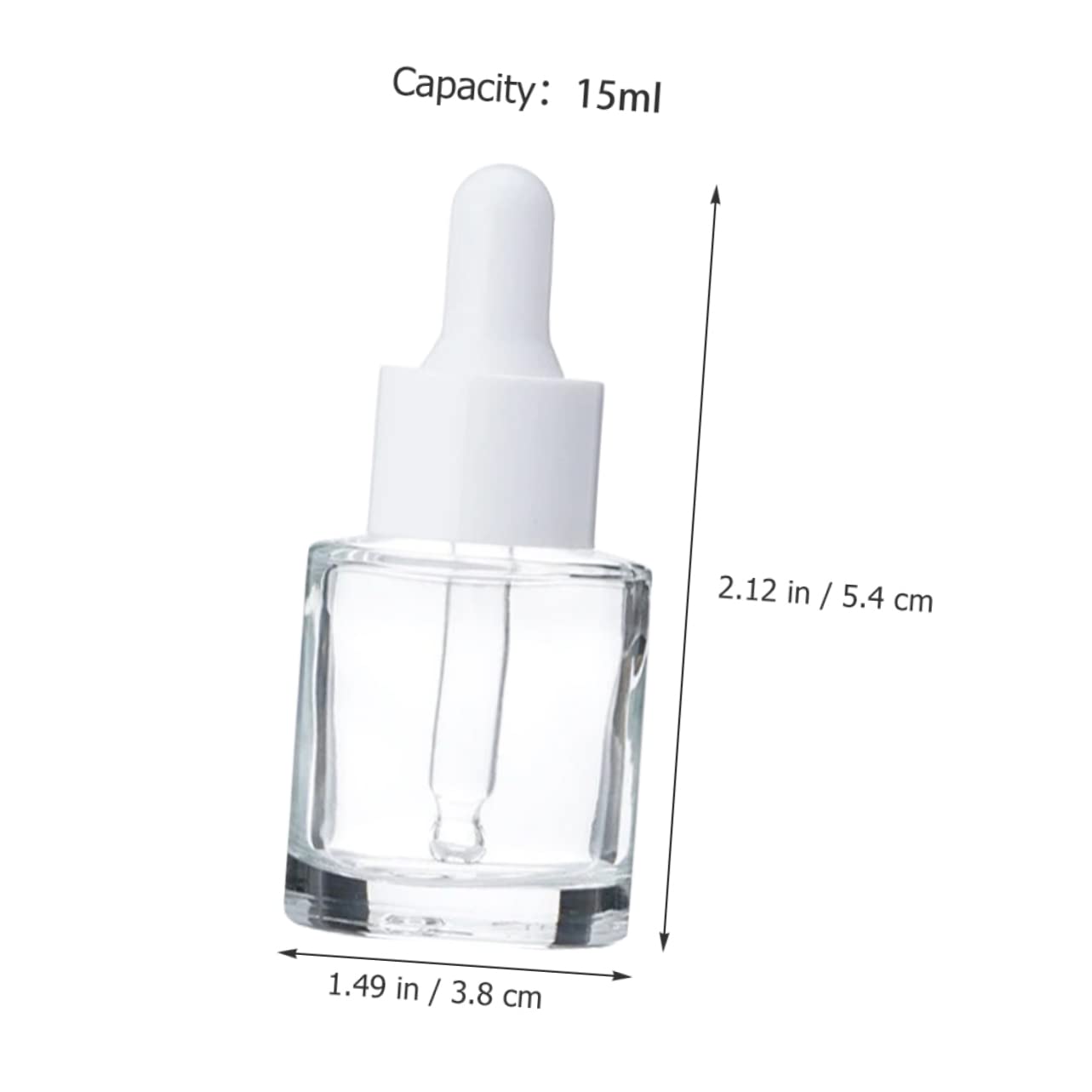 Baluue Frascos Goteros de Vidrio 15ml, 20 Piezas, Cierre Hermético y Antiderrames para Aceites Esenciales y Cosméticos