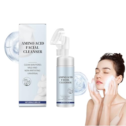 Limpiador Facial en Espuma Suave con Aceite de Árbol de Té & Extracto de Jazmín, Cleanser, Limpieza Profunda de Poros, Hidratación Natural, Fórmula Vegana para Piel Sensible, 100ml