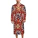 FOSKERV Women Men Fashion Long Sleeve Robes, Multi Functional Open Front Kimono Robe for Bedroom, Swimming Pool, Bathroom, Beach, Indian Trippy Mandala Floral, (L)