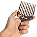 MANETURAL 14MX Long-Tooth Comb/Afro Hair Lift Combs for Women's Curls and Men's Beards - Hand-Made, Hand-Crafted Beauty for Effortless Styling (Tortoise, 2 PACK)