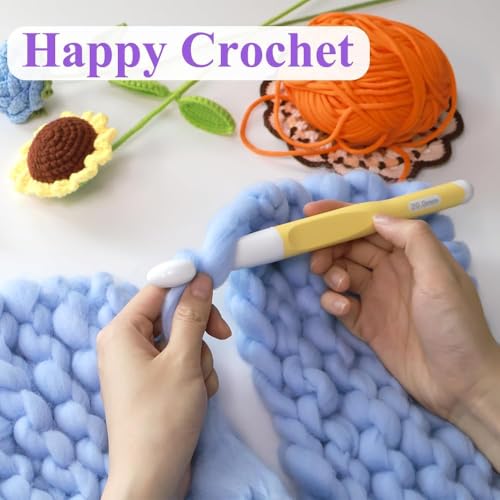 Image of Yarniss Large Ergonomic Crochet Hooks Set 8.0mm 10.0mm 12.0mm 15.0mm 20.0mm