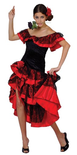 Wicked Costumes Adult Womens Spanish Senorita Fancy Dress Costume - Small (UK 10-12)