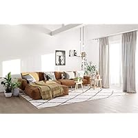 Homing Gardine Hellblau 245x140cm - Transparenter Vorhang Leinenoptik Mit Schlaufen