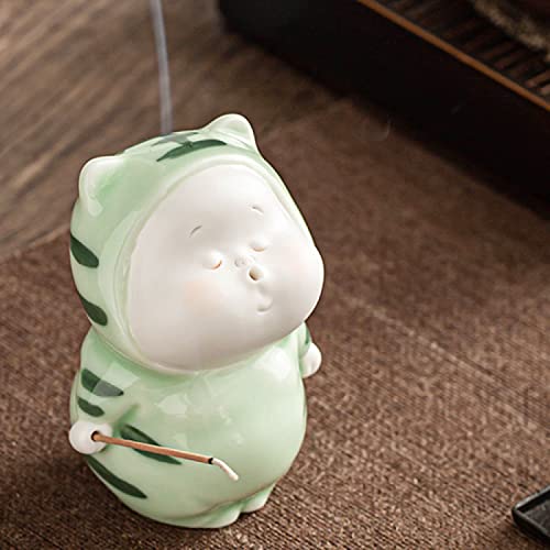 Cadeau porte-encens tigre céramique mignon intérieur