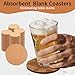 LECEHIVO 320 Pcs Cork Coasters Bulk 4 Inch Absorbent Cork Coasters DIY Blank Trivets for Dishes,Wine Glass,Kitchen,Office, Home Bar