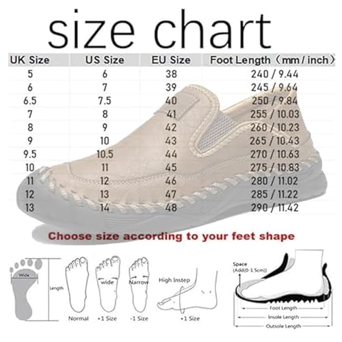 Men's Handmade Leather Orthopedic Outdoor Loafers, 2025 New Slip on Orthopedic Arch Support Walking Shoes, Comfortable Waterproof Non-Slip Casual Sneakers for Hiking Driving Travel3