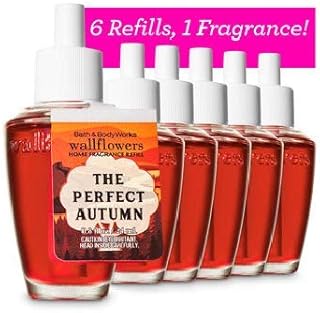Bath and Body Works 6 Pack The Perfect Autumn Wallflowers Fragrance Refill 0.8 Oz.
