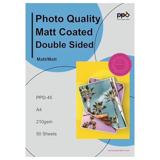 PPD 50 x A4 Inkjet Fotopapier 210g Beidseitig Bedruckbar Matt/Matt, Ideal für Flyer PPD-45-50