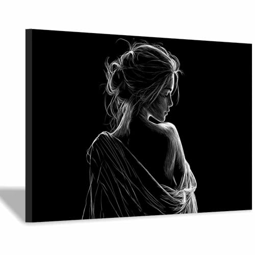 Affiche noir et blanc esquisse minimaliste de femme pour sublimer le style de votre chambre