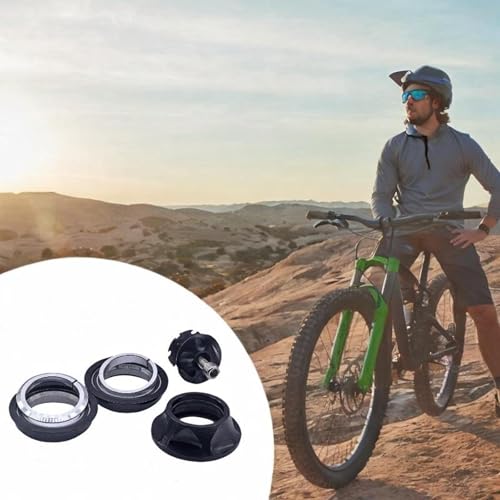 Yiju Mountain Bike Headset,Tapered Headset,Front Fork Stem Headset Replacement,Cycling Accessory,Outdoor Sports, Black