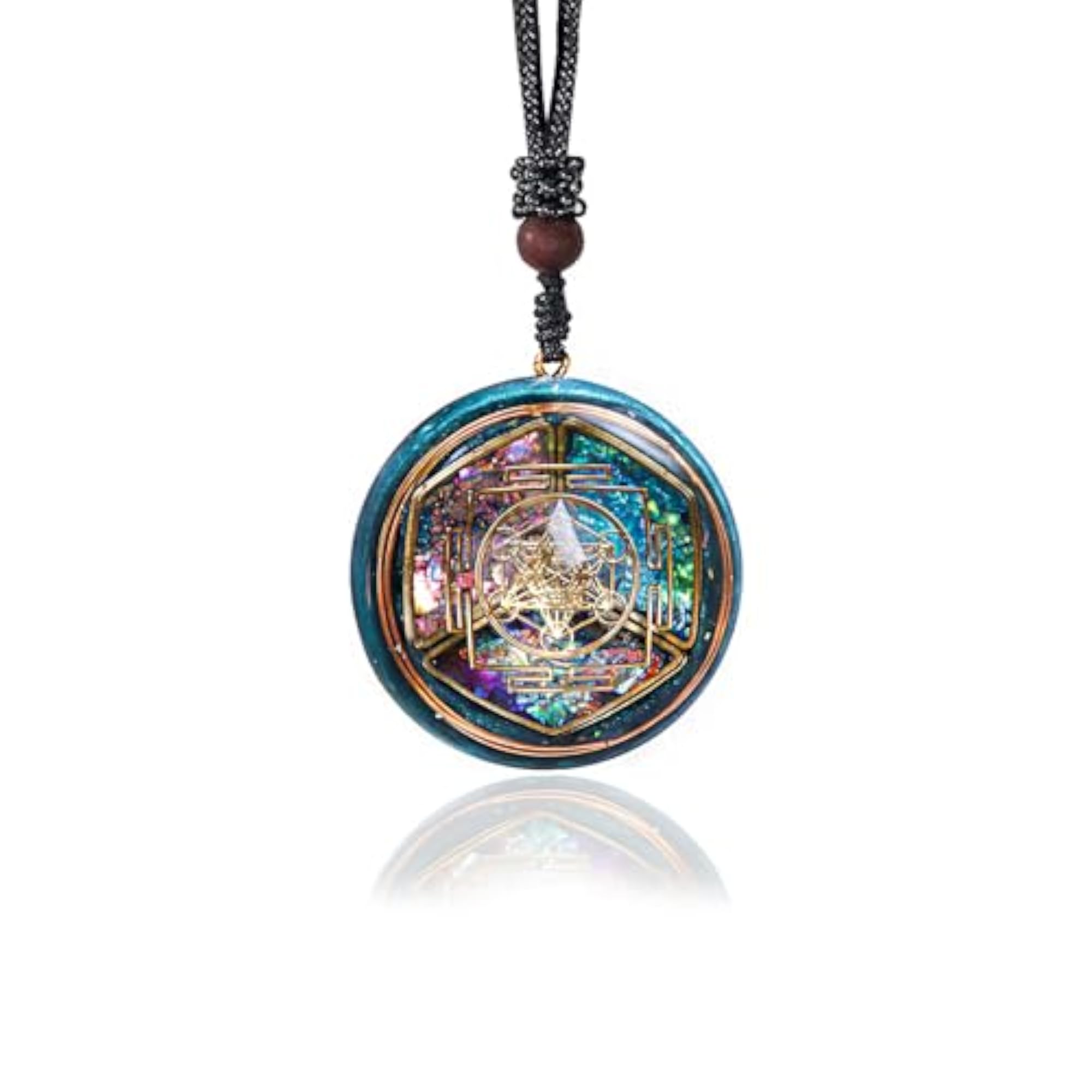 Sacred Geometry Pendant Necklace with Metatron Cube
