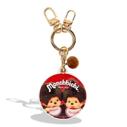 Sonix x Monchhichi Keychain Case Compatible with Apple AirTag | Protective AirTag Cover Keychain Charm | Red Monchhichi