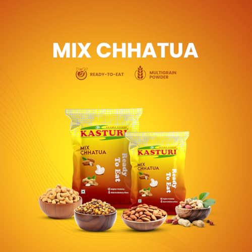 Image of KASTURI MIX CHHATUA 2 KG (4 * 500g) Ready to Eat Breakfast | Healthy Multigrain Porridge Powder | 100% Natural Ingredients Nutrition