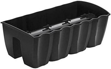 NEW PLASTIC BALCONY GRAPHITE CROWN POT FLOWER PLANTER RAILING 58CM (CRO60)