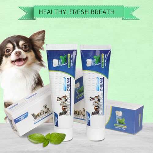 Image of Cat Dog Pet Toothbrush & Toothpaste Kit,360 Degree Pet Toothbrush,Pet Teeth Cleaning kit,Reduces Plaque, Whitens Teeth, Freshens Breath