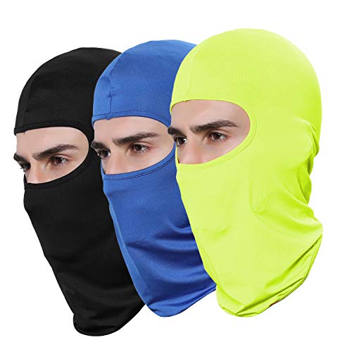 GANWAY Pack of 3 Thin Balaclava Ski Mask Mask for Men Outdoor Sport Airsoft Hunting Motorcycle Fishing Mask