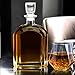 Cadamada 24oz Whiskey Glass Bottle,Decanter Set with Glasses,Delicate Decanter Set for Tequila, Brandy, Scotch & Vodka, Gifts, Bar & Party Decorations