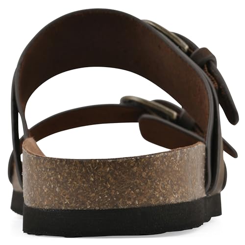 Image of WHITE MOUNTAIN Women's Hardball Double-Buckle Signature Comfort-Molded Footbed Sandal