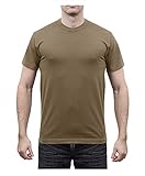 Rothco Solid Color Poly/Cotton Military T-Shirt, Brown, Medium