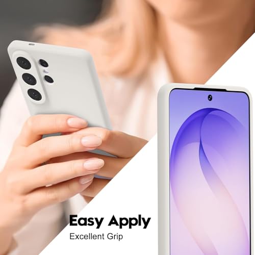 Image of DIZORO Microfiber Candy Case Compatible with Samsung S26 Ultra 5g Smooth Touch Cushion Liquid Soft Silicone Gel Rubber Phone Cases Non-Slip Full Body Protective Shockproof Back Cover (Stone)