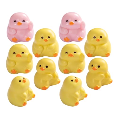Toyvian 10pezzi Statuette Di Anatre in Miniatura in Materiale Plastico Piccole Figurine Di Anatre Ornamenti Per Terrari Animali Da Giardino Delle Fate Accessori Per Casa Delle Bambole Deco