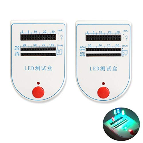 Hailege 2pcs LED Test Box Tester 2~150mA Mini Handy for Light-Emitting Diode Lamp Bulb Battery Tester Handy Device LED Tester